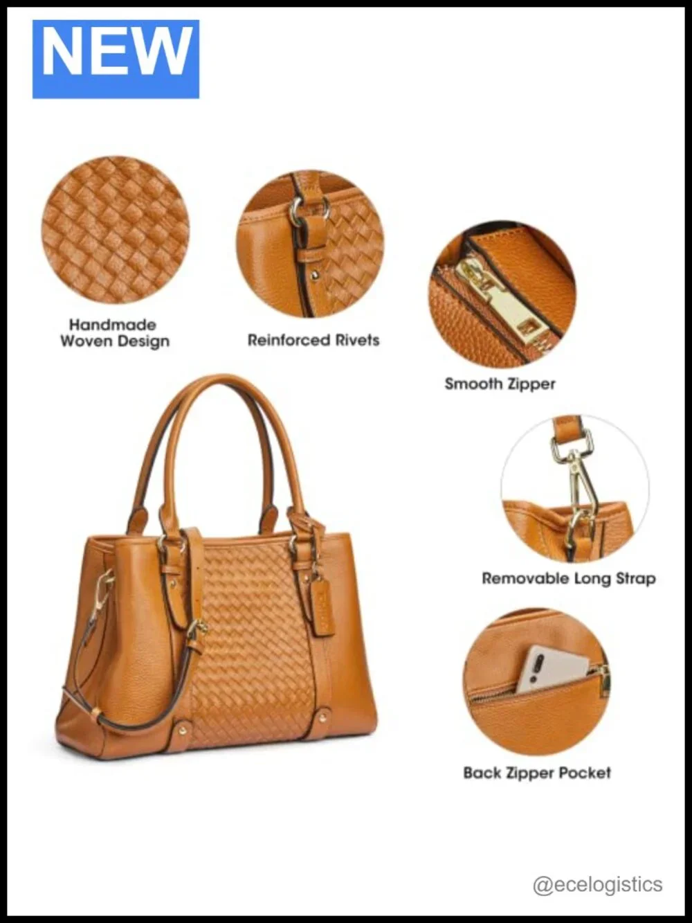Women's Leather Satchel Crossbody Bag Top Handle 3 Ways